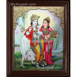 Radha Krishna Tanjore Painting