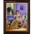 Krishna with Yasotha with Butter Pot Tanjore Painting