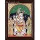 Krishna with Bama and Rukmani Tanjore Painting Krishna with Bama and Rukmani Tanjore Painting