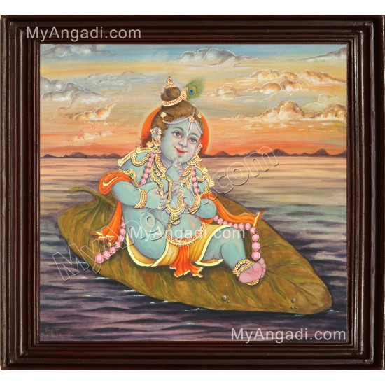 Alilai Krishna Tanjore Painting