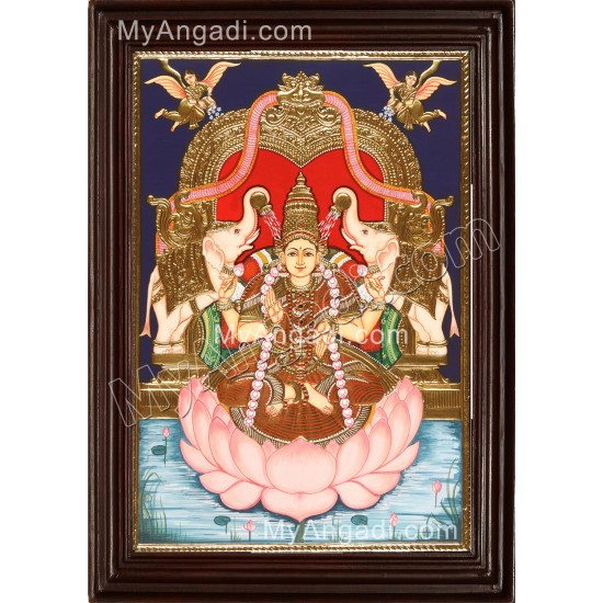 Gaja Lakshmi Tanjore Painting