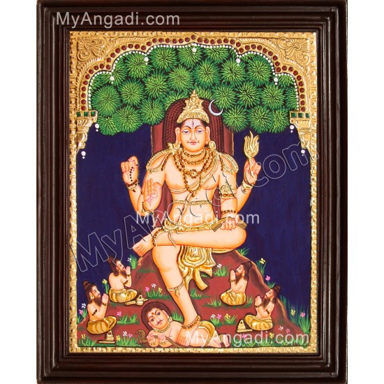 Dakshinamurthy Tanjore Painting Dakshinamurthy Tanjore Painting