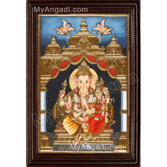 Siddhi Vinayaka / Ganapathi Tanjore Painting