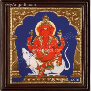 Chendura Ganesha Tanjore Painting