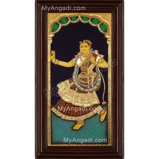 Dancing Lady Tanjore Painting