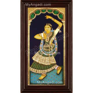 Dancing Lady Tanjore Painting