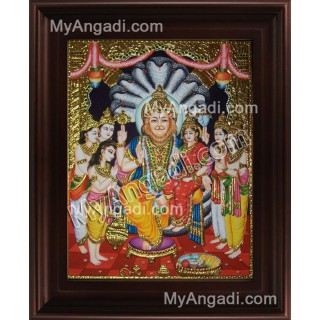 Narasimar Tanjore Painting, Lakshmi Narasimhar Tanjore Painting