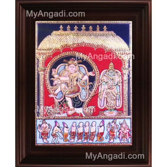 Natarajar Dance Tanjore Painting, Nataraja Tanjore Painting