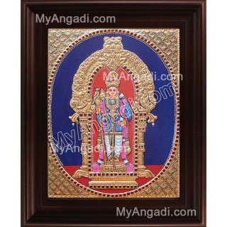 Oval Murugan Tanjore Painting, Murugar Tanjore Painting