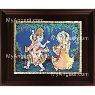 Radha Krishna Tanjore Painting, Krishna Tanjore Painting