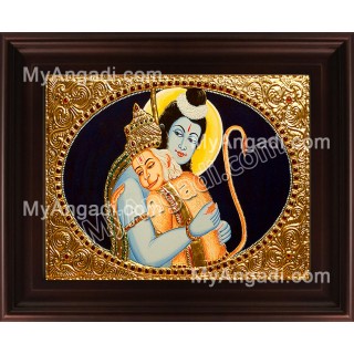 Rama Hanuman Tanjore Painting, Ramar Tanjore Painting