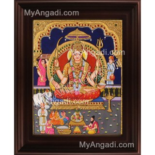 Santhoshi Maatha Tanjore Painting, Amman Tanjore Painting