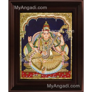 Saraswathi Tanjore Painting, Traditional Saraswathi Tanjore Painting