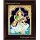 Saraswathi Tanjore Painting, Traditional Saraswathi Tanjore Painting