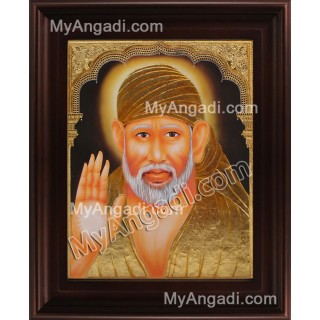 Shiridi Sai Baba Tanjore Painting, Saint Tanjore Painting