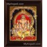 Straight Face Ganesha Tanjore Painting, Ganesha Tanjore Painting