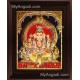 Straight Face Ganesha Tanjore Painting, Ganesha Tanjore Painting