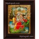 Swinging Radha Krishna Tanjore Painting, Krishna Tanjore Painting