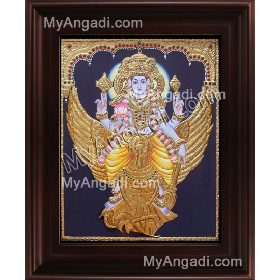 Vishnu Karudan Tanjore Painting, Vishnu Tanjore Painting