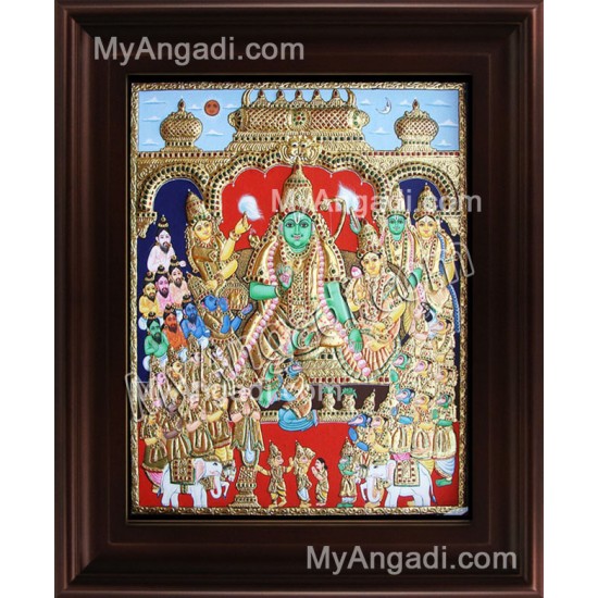 Ramar Pattabhishekam Tanjore Painting, Ram Pattabisekam