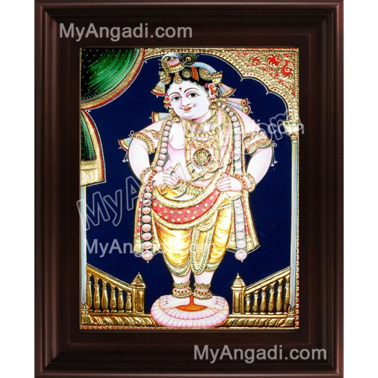 Vittoba Krishna Tanjore Painting, Krishna Tanjore Painting