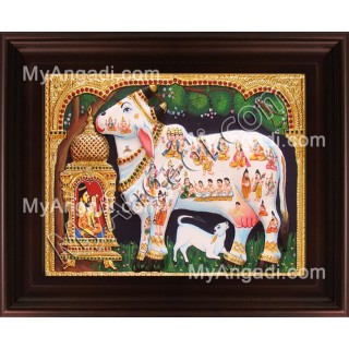 White Komatha Tanjore Painting, Komatha Tanjore Painting