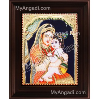 Yasotha Krishna Tanjore Painting, Krishna Tanjore Painting