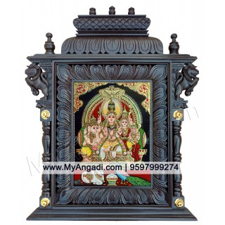 Shiva Family Shiva Kudumbam Tanjore Painting