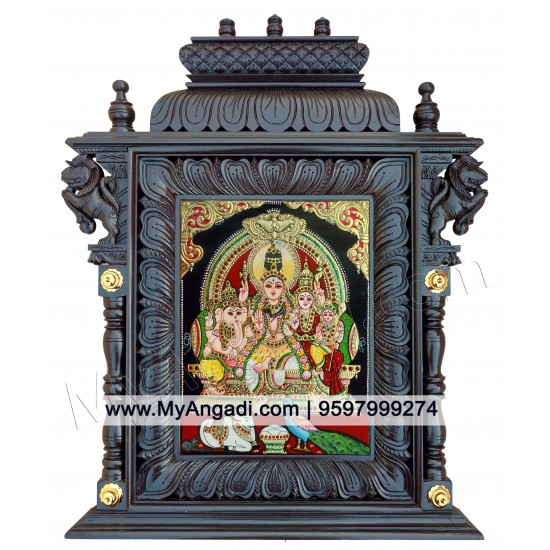 Shiva Family Shiva Kudumbam Tanjore Painting