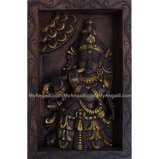 Vagai Wood Krishna Statues