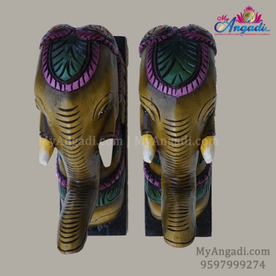 Vagai Wood Elephant Wall Brackets Vagai Wood Elephant Wall Brackets