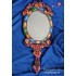 Vagai Wood Oval Decorative Hand Mirror