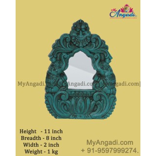 Vagai Wood Decorative Yazhi Wall Decor Mirror