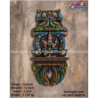 Vagai Wood Lakshmi Wall Panel