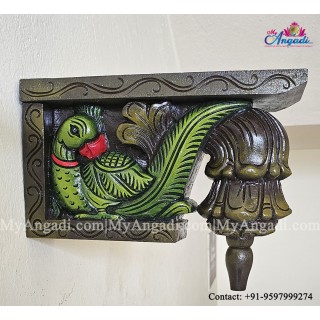 Vagai Wood Parrot Wall Brackets