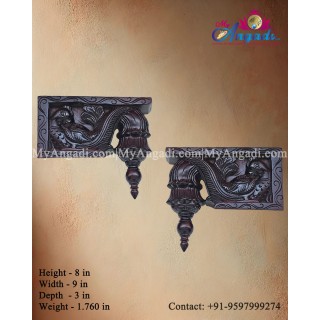Vagai Wood Parrot Wall Brackets