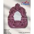 Vagai Wood Pink Decorative Wall Mirror